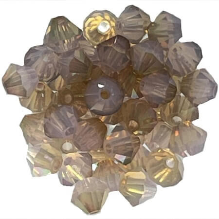 Preciosa Crystal Bicone Beads 4mm ROSE OPAL PURPLE HAZE Custom Coating
